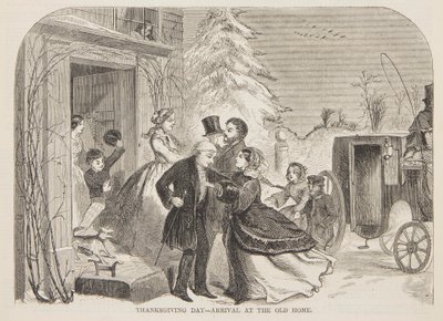 Día de Acción de Gracias – Llegada a la antigua casa de after Winslow Homer