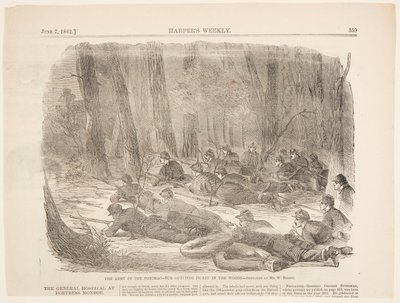 El Ejército del Potomac – Nuestro Piquete en el Bosque de after Winslow Homer