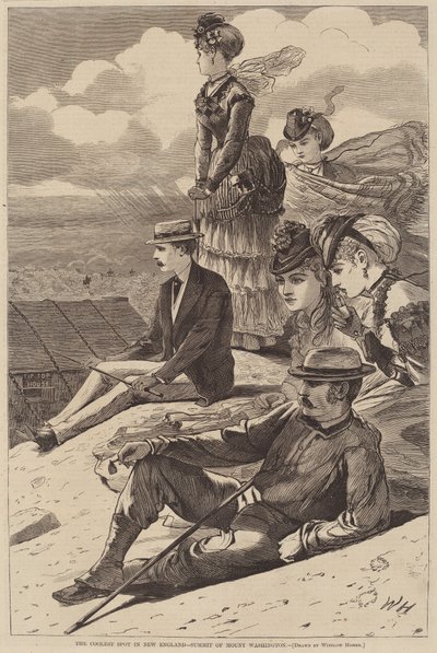 El lugar más fresco de Nueva Inglaterra - Cumbre del Monte Washington de after Winslow Homer
