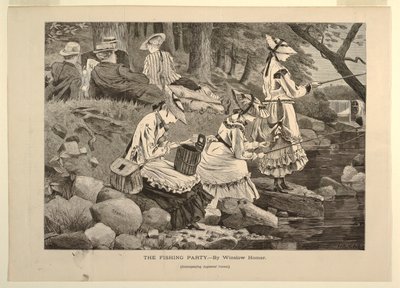 La fiesta de pesca, del Suplemento del Journal of Literature, Science and Art de Appletons, 2 de octubre de 1869 de Winslow Homer