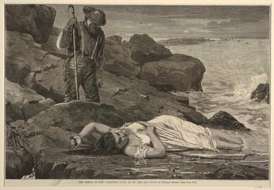 El naufragio del "Atlántico" – Arrojado por el mar de after Winslow Homer