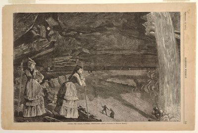 Bajo las cataratas, montañas Catskill de after Winslow Homer