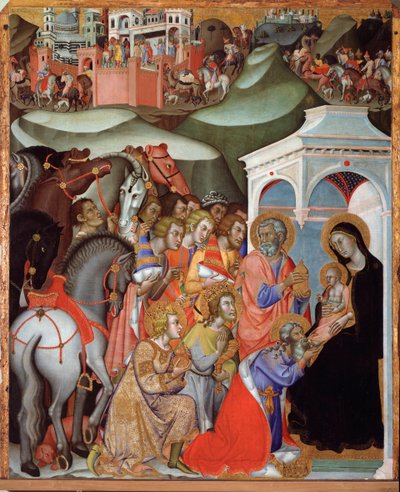 Adoración de los Magos de also Manfredi de Battilori Bartolo di Fredi