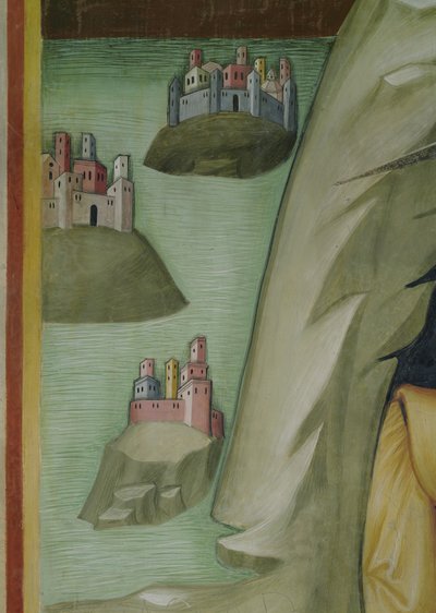 Detalle de la Masacre de los Siervos y Pastores de Job de also Manfredi de Battilori Bartolo di Fredi