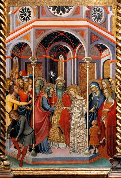 Matrimonio de la Virgen (detalle) de also Manfredi de Battilori Bartolo di Fredi