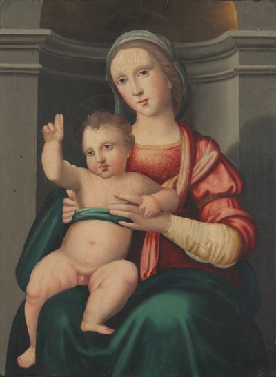 Madonna y Niño en un nicho de attributed to Antonio del Ceraiolo