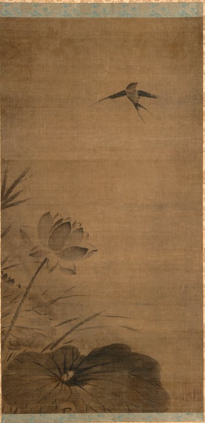 Swallow and Lotus de attributed to Fachang Muqi