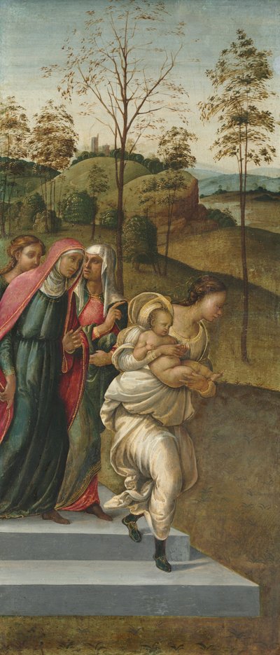 Juan el Bautista siendo llevado a Zacarías de attributed to Francesco Granacci