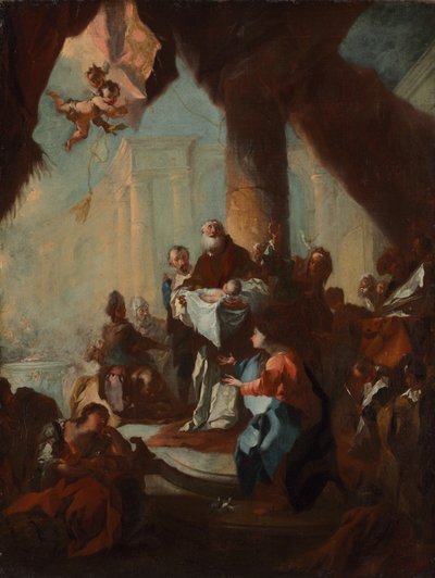 Estudio para "La Presentación de Cristo en el Templo" (para San Ulrico, Viena) de attributed to Franz Anton Maulbertsch