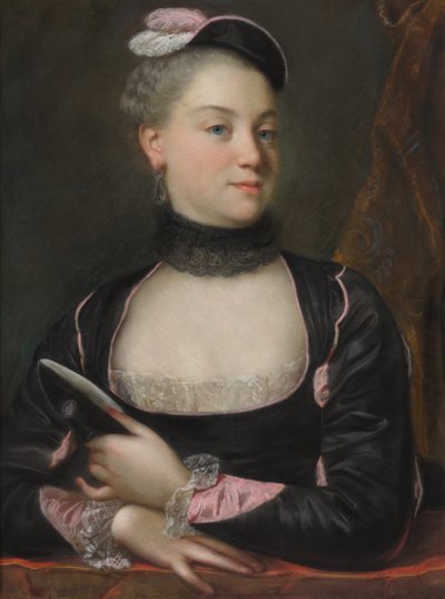 Retrato de una actriz francesa de attributed to Jacques Charles Allais