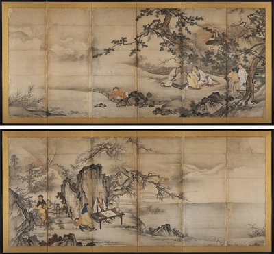 The Four Accomplishments de attributed to Kano Shōei