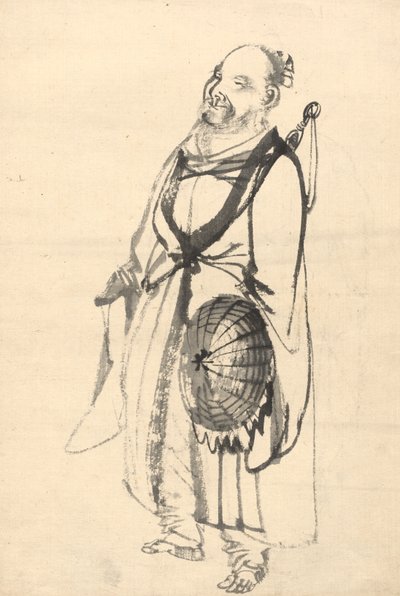 The Wandering Hermit de attributed to Kono Bairei