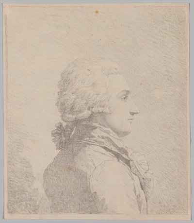 Retrato de perfil de un hombre de attributed to Louis Rolland Trinquesse
