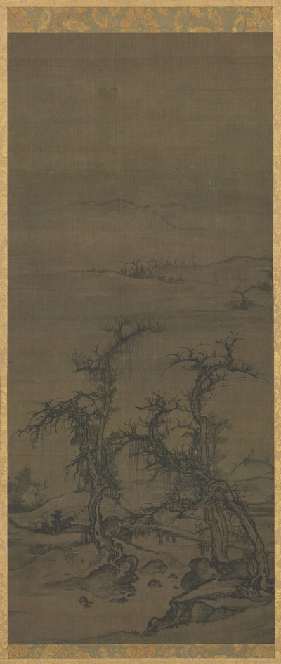 Llevando un Qin en una visita de attributed to Luo Zhichuan