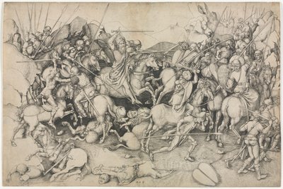 La batalla de Santiago el Mayor en Clavijo de attributed to Martin Schongauer