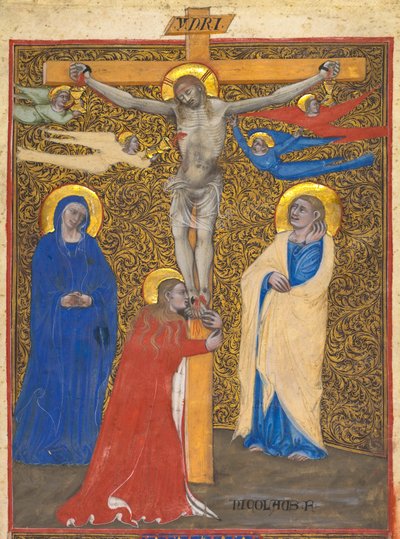 Hoja suelta de un misal: La crucifixión de attributed to Nicolò da Bologna