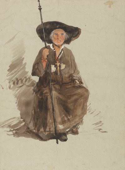 Estudio de un peregrino de attributed to Samuel Palmer