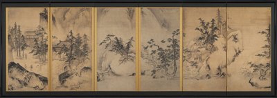 Paisaje de invierno y primavera de attributed to Tenshō Shūbun