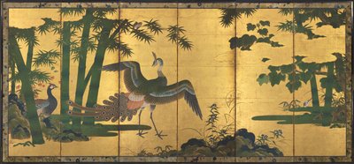 Peacocks and Bamboo de attributed to Tosa Mitsuyoshi