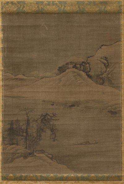 Paisaje con pescadores de attributed to Yi Bul hae