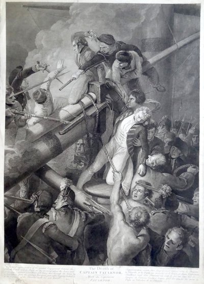 La muerte del Capitán Faulknor el joven de burin de Blackberd daprès Stothard Eau forte