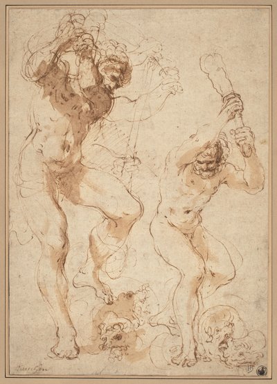 Hércules Matando a la Hidra de called Guercino Giovanni Francesco Barbieri