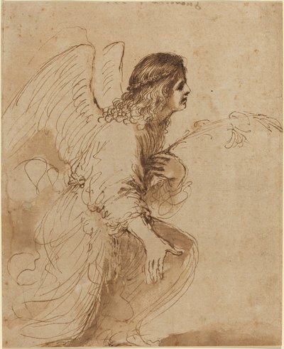 El Ángel de la Anunciación de called Guercino Giovanni Francesco Barbieri