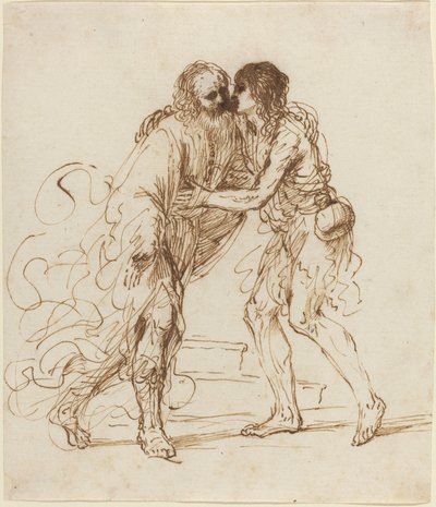 El Regreso del Hijo Pródigo de called Guercino Giovanni Francesco Barbieri