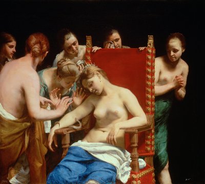 La muerte de Cleopatra de called Guido Canlassi Guido Cagnacci
