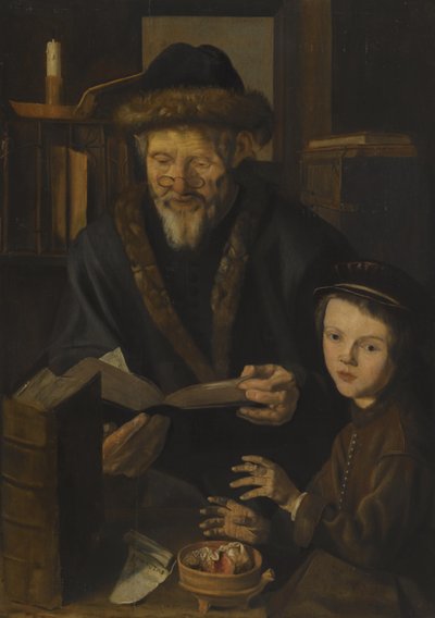 Filósofo y el niño joven de called Stap Woutersz. Jan