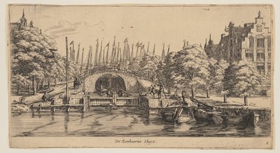 De Eenhorns Sluys, de Vistas de Ámsterdam de called Zeeman Reinier Nooms
