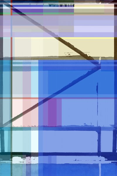 Geometría abstracta en azul de cartissi