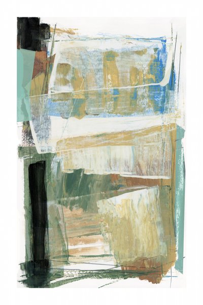 Capas abstractas en azul y verde de cartissi