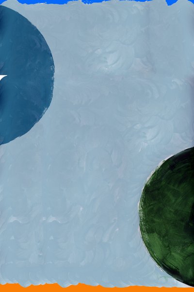 Formas abstractas en azul y verde de cartissi