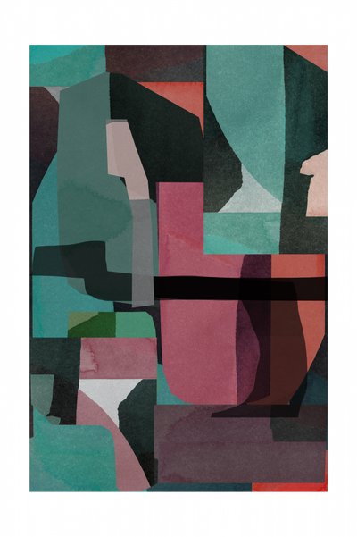 Collage geométrico abstracto de cartissi
