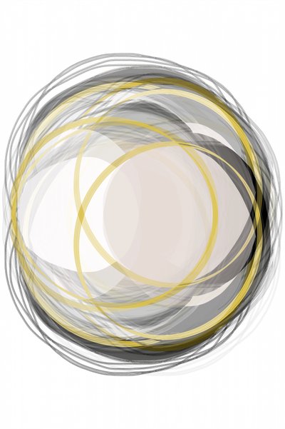 Círculos dorados abstractos de cartissi