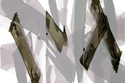 Trazos abstractos en gris oliva de cartissi