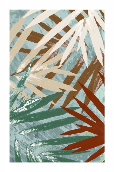 Follaje tropical abstracto de cartissi
