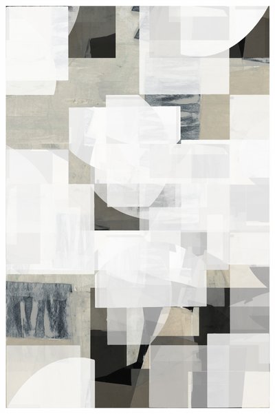Formas abstractas en blanco en capas de cartissi