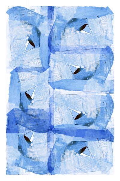 Formas geométricas azules de cartissi