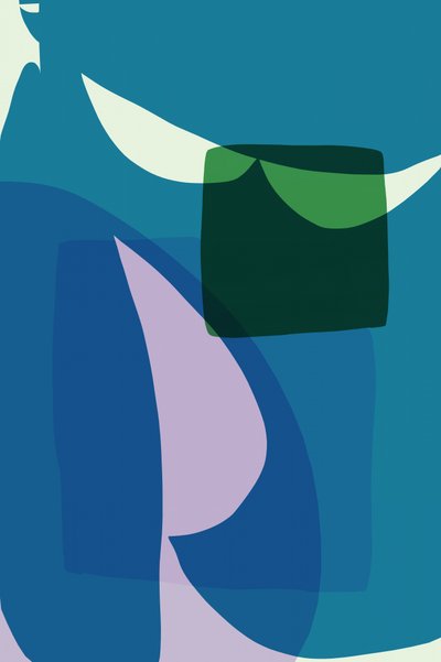 Capas abstractas en azul y verde de cartissi