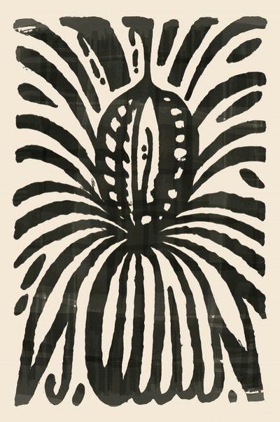 Flor botánica en relieve de cartissi