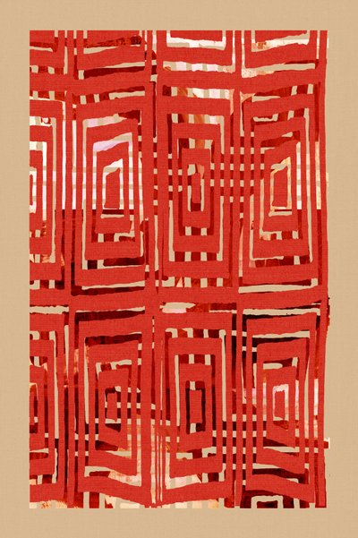 Geometría en rojo intenso de cartissi