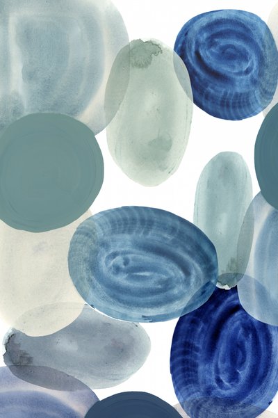 Formas tranquilas en azul y verde de cartissi
