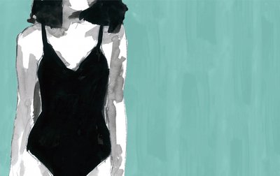 Bañador negro elegante de cartissi