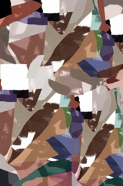 Formas abstractas con tonos terrosos de cartissi