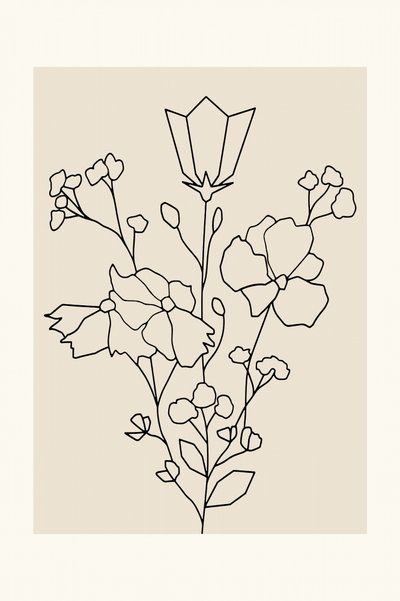 Elegantes motivos florales de cartissi
