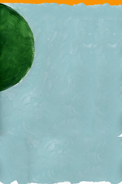 Círculo verde, calma azul de cartissi