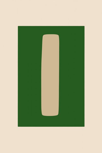 Forma minimalista en verde de cartissi