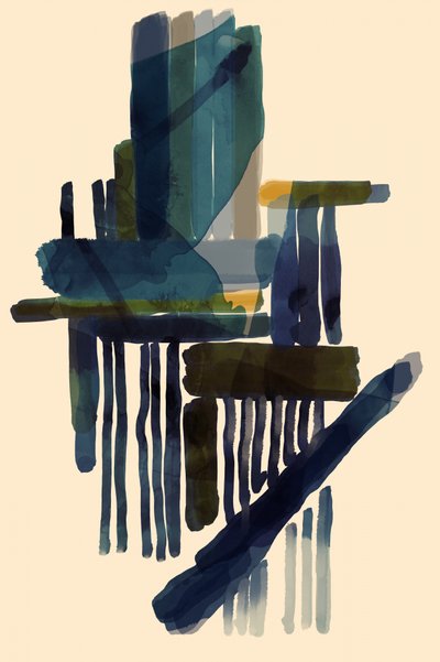 Trazos azules abstractos modernos de cartissi
